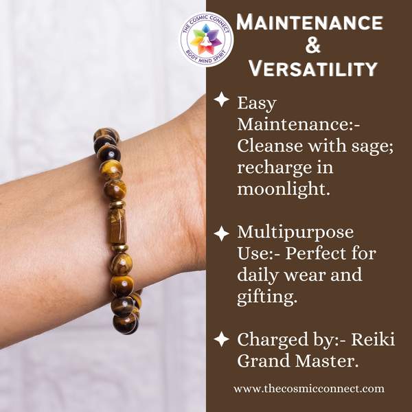 Tiger Eye Bracelet Boost Confidence & Protection | 8mm Beads 5