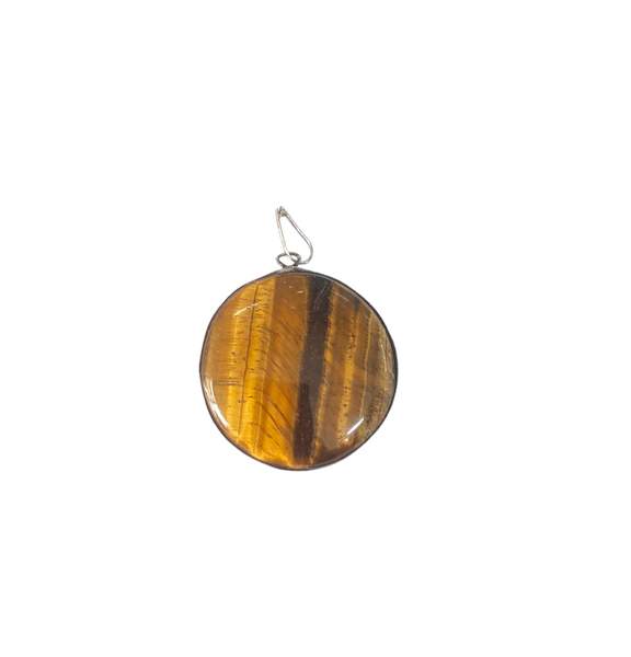 Tiger Eye Cabochon Pendant Unlock Confidence, and Protection