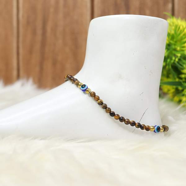 Tiger Eye Crystal Anklet Confidence, Protection, & Success on the Go!