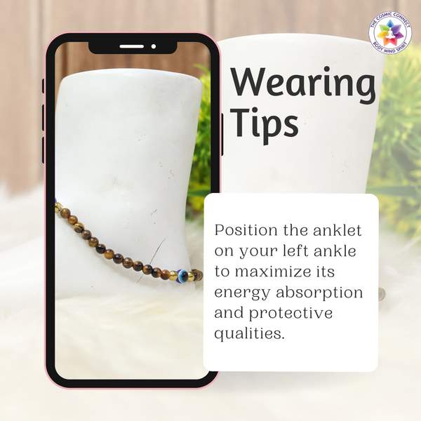 Tiger Eye Crystal Anklet Confidence, Protection, & Success on the Go! 5