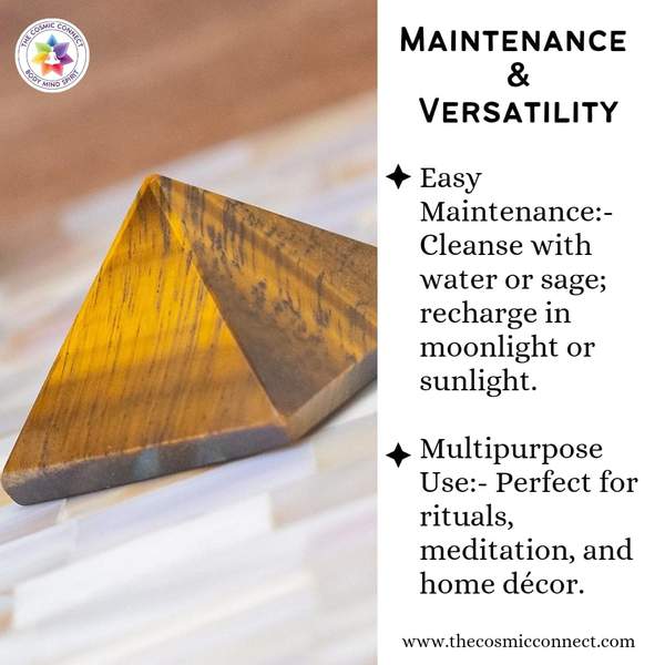 Tiger Eye Crystal Pyramid Ignite Inner Strength and Confidence! 5