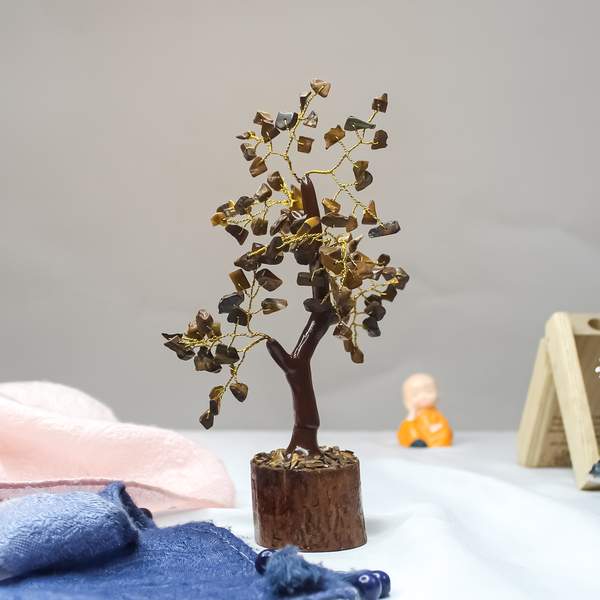 Tiger Eye Crystal Tree for Enhances Confidence, Focus & Grounding