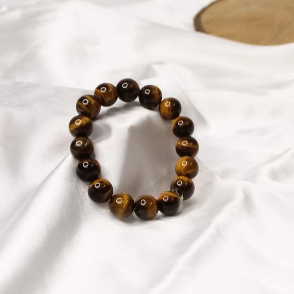 Tiger Eye Healing Bracelet -  Boost Confidence & Protection | 12mm Bead