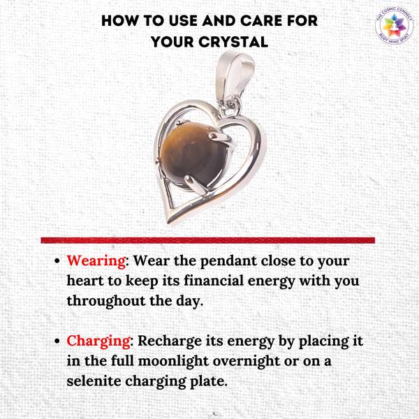 Tiger Eye Heart Style Pendant for Strength, Confidence & Protection 4