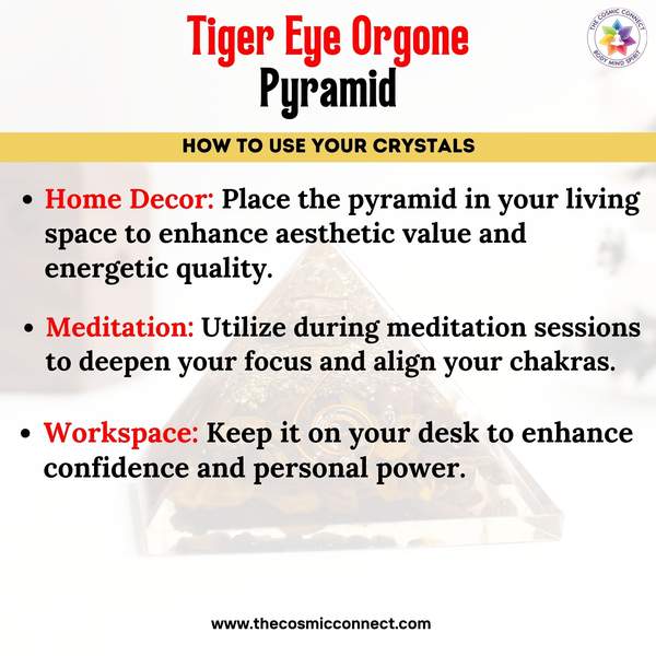 Tiger Eye Orgone Pyramid Unlock Strength, Focus & Prosperity 3