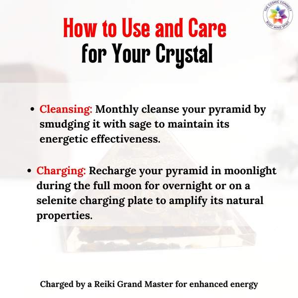 Tiger Eye Orgone Pyramid Unlock Strength, Focus & Prosperity 4