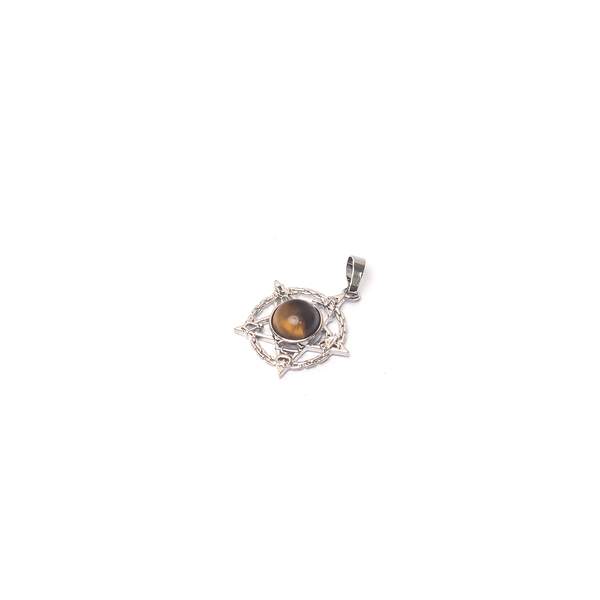 Tiger Eye Star of David Pendant Empower Courage & Clarity