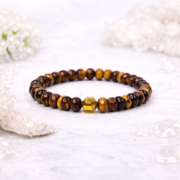 Tiger Eye Tier Bead Bracelet – Strength, Courage, and Confidence Boost