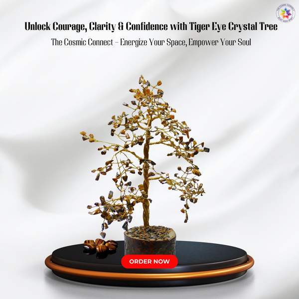 Tiger Eye Wried Crystal Tree for Enhances Confidence, Focus & Grounding 8