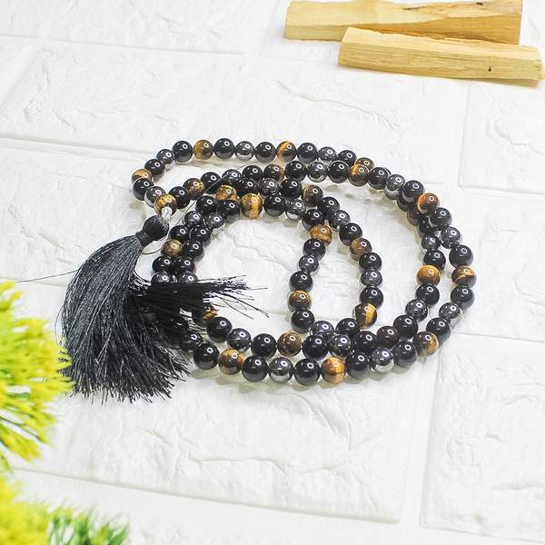 Triple Protection 108 Beads Jap Mala Shielding Energy