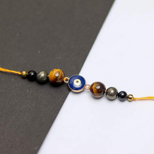 Triple Protection Crystal Rakhi for Shielding, Strength & Abundance