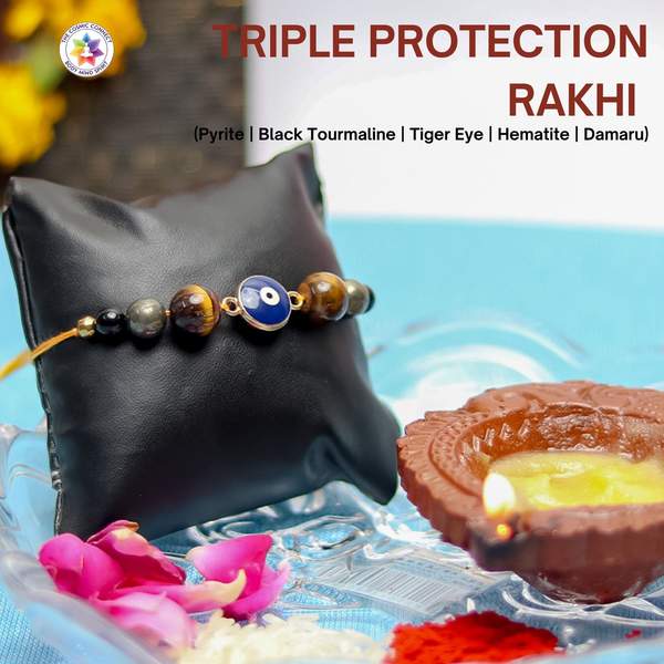 Triple Protection Crystal Rakhi for Shielding, Strength & Abundance 3