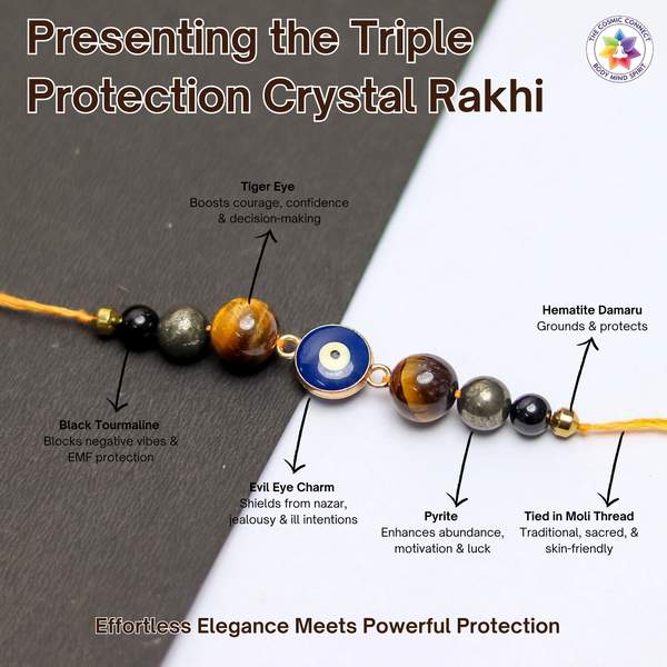 Triple Protection Crystal Rakhi for Shielding, Strength & Abundance 4