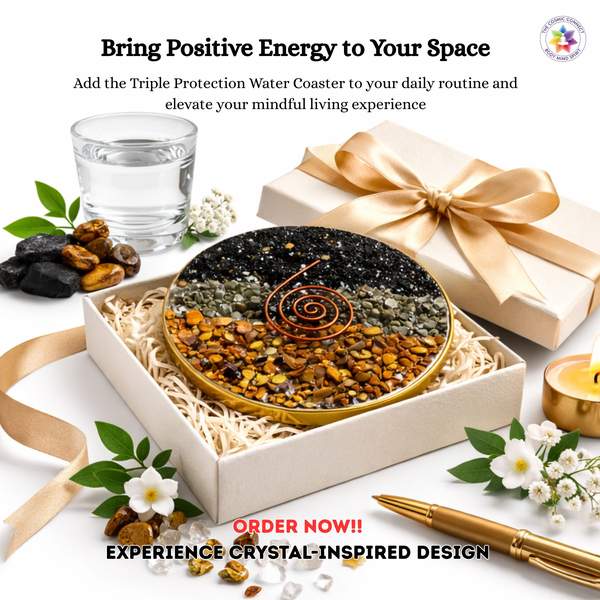 Triple Protection Water Coaster Natural Healing Crystals 12