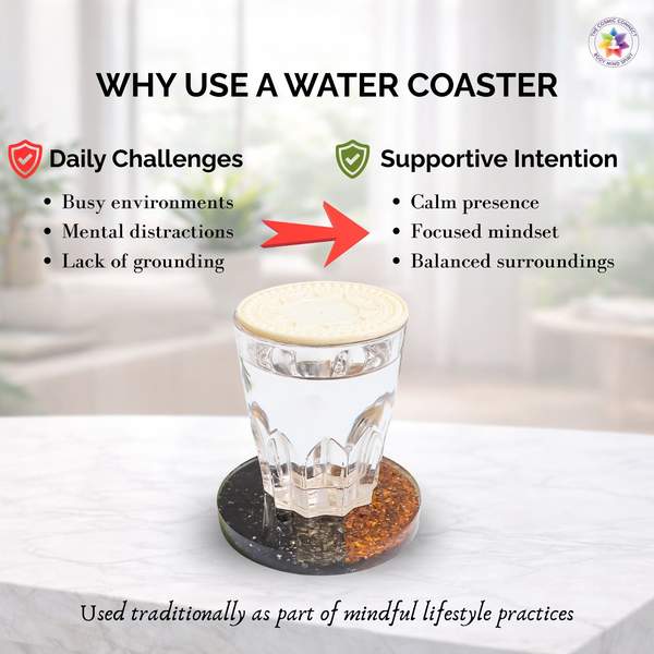 Triple Protection Water Coaster Natural Healing Crystals 7