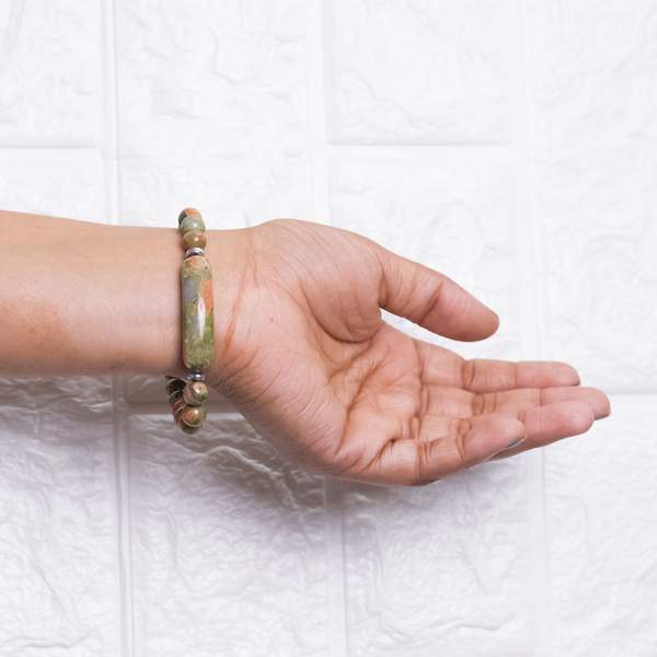 Unakite Bangle Bracelet – Emotional Healing, Balance & Spiritual Growth 2