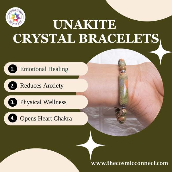 Unakite Bangle Bracelet – Emotional Healing, Balance & Spiritual Growth 3