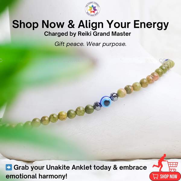 Unakite Crystal Anklet Embrace Healing & Emotional Balance 9