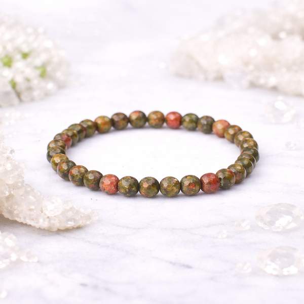 Unakite Healing Bracelet – Emotional Healing, Balance & Spiritual Growth