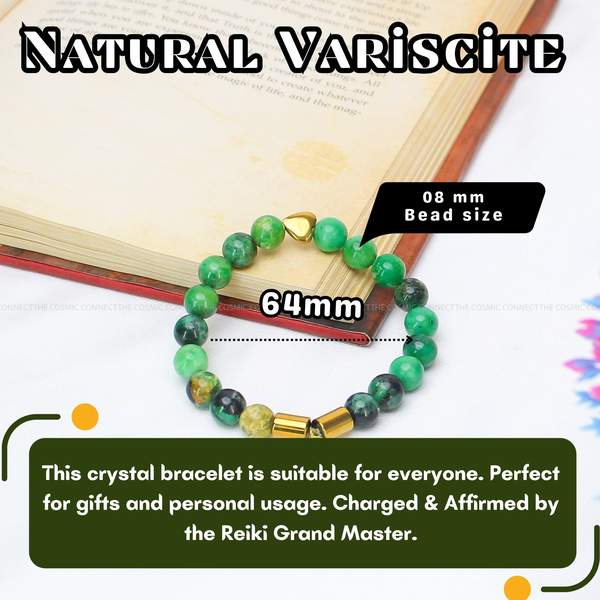 Variscite Healing Bracelet – Stress Relief, Emotional Healing & Spiritual Growth 9