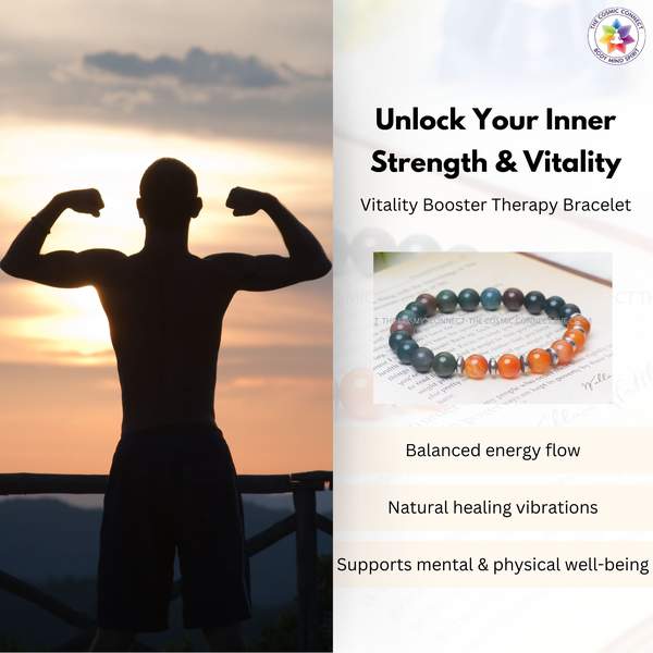 Vitality Booster Therapy Bracelet for Energy, Strength, Stamina & Chakra Balance 4