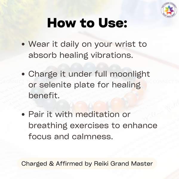 Vitality Booster Therapy Bracelet for Energy, Strength, Stamina & Chakra Balance 6