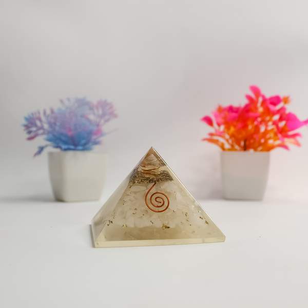 White Quartz Orgone Pyramid for Purify, & Heal Your Energy