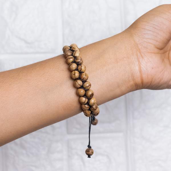 Wood Double Threaded Bracelet – Grounding, Stability & Inner Strength 3