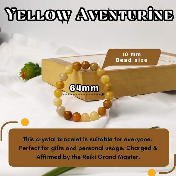 Yellow Aventurine Healing Bracelet – Confidence, Prosperity & Emotional Balance 9