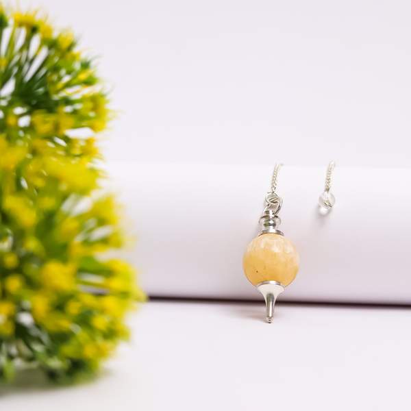 Yellow Calcite Pendulum Dowser for Spiritual Awakening