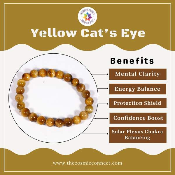 Yellow Cat's Eye Healing Bracelet – Protection, Intuition & Prosperity 2