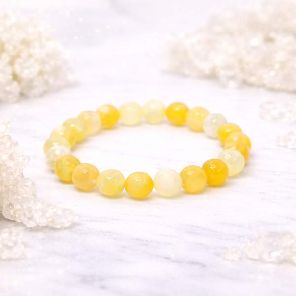 Yellow Fire Agate Healing Bracelet – Ignite Confidence, Courage