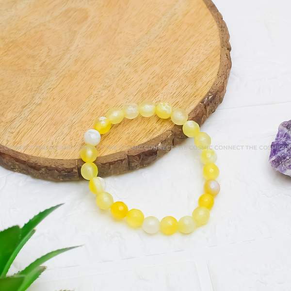 Yellow Fire Agate Healing Bracelet – Ignite Confidence, Courage 2