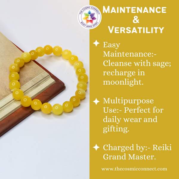 Yellow Jade Crystal Bracelet - Prosperity & Positivity 4