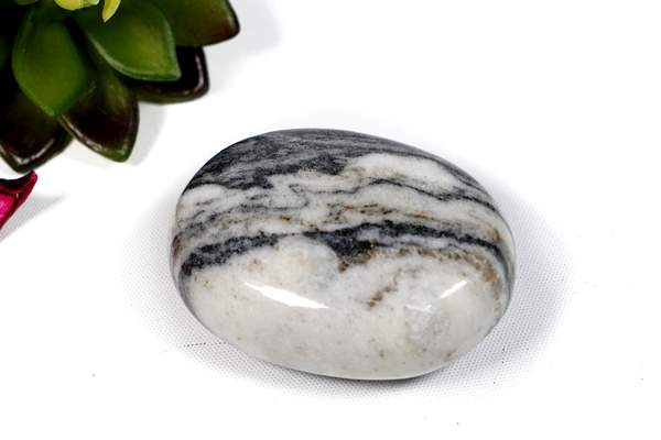 Zebra Jasper Palm Stone for Calm, Balance, and Healing
